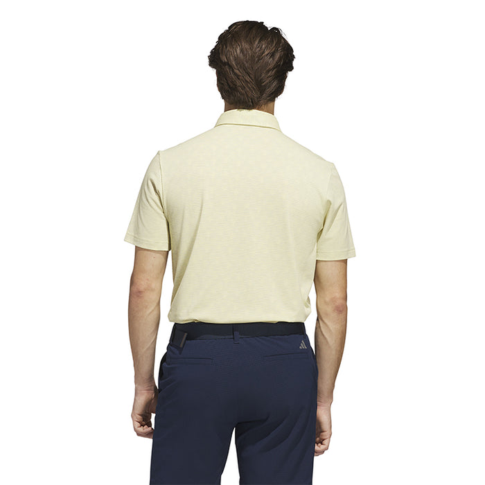 adidas Go-To Printed Stripe Golf Polo Shirt - Yellow