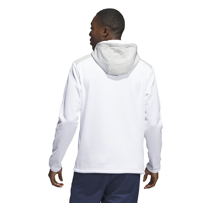 adidas Textured Parka Golf Hoodie - White/Grey