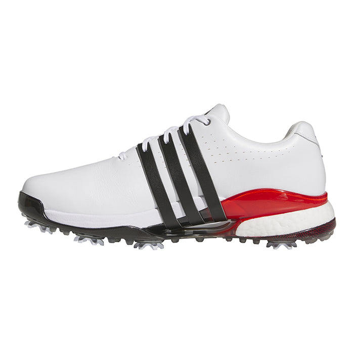 adidas Tour 360 25 Golf Shoes - White/Black/Red