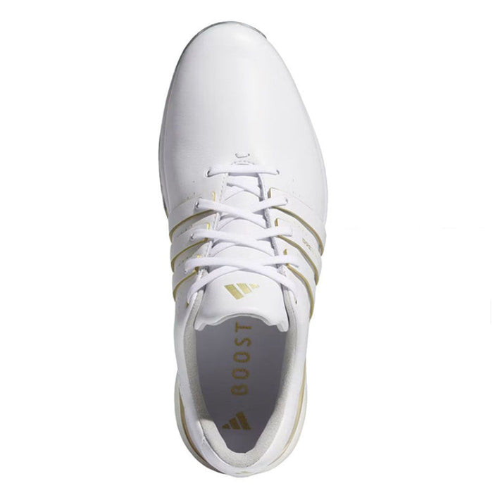 Adidas Tour360 24 Golf Shoes - Cloud White / Gold Metallic / Silver Metallic