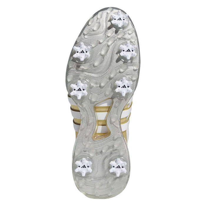 Adidas Tour360 24 Golf Shoes - Cloud White / Gold Metallic / Silver Metallic