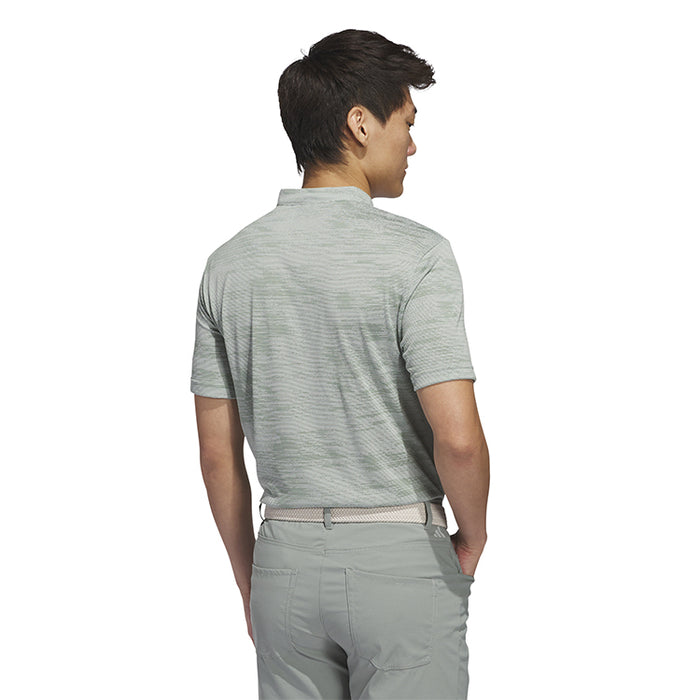adidas Ultimate365 Sport Collar Golf Polo Shirt - Silver/Green