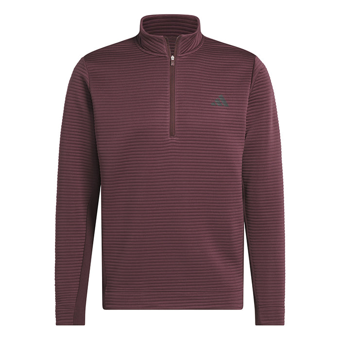 adidas Ultimate365 DWR Textured 1/4 Zip Golf Pullover - Aurora