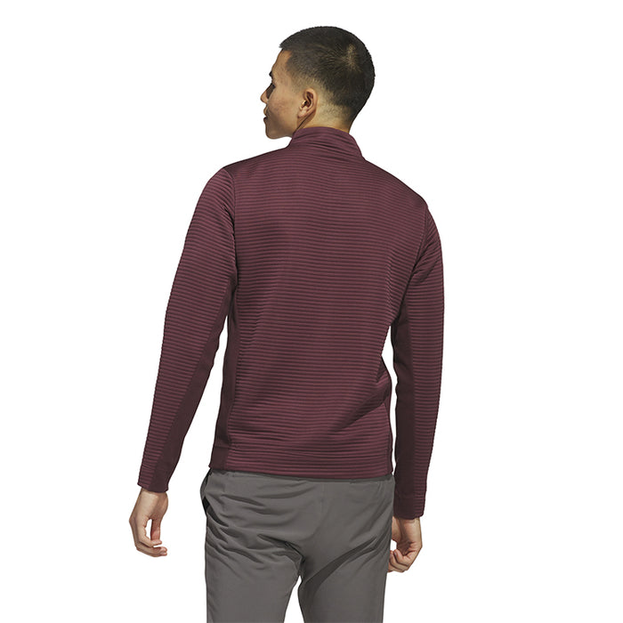 adidas Ultimate365 DWR Textured 1/4 Zip Golf Pullover - Aurora