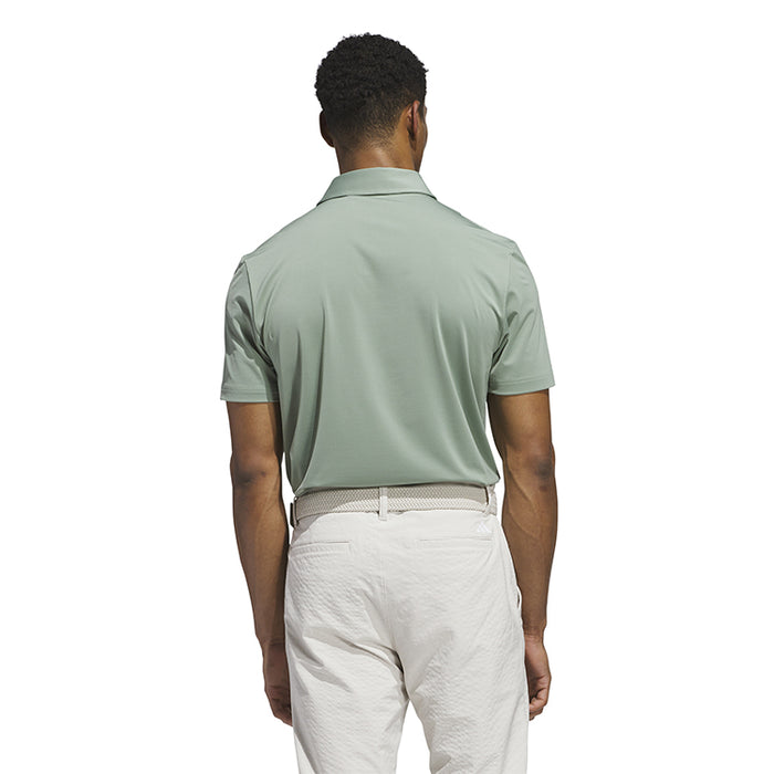 adidas Ultimate365 Solid LC Golf Polo Shirt - Silver/Green