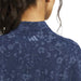 adidas Ladies Ultimate365 Cool Feeling Printed 1/4 Zip Golf Pullover - Navy Logo View