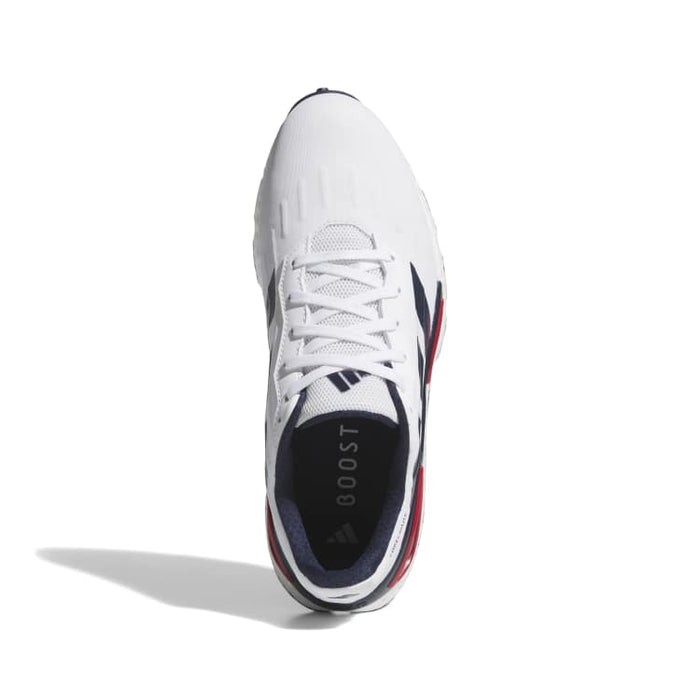 adidas CODECHAOS Golf Shoes - White/Red Above View 