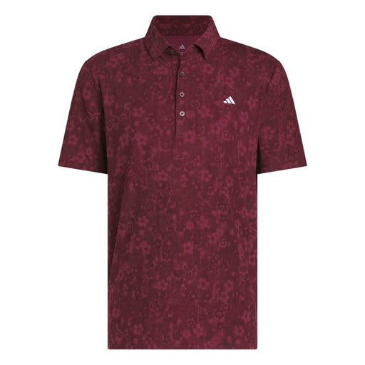 adidas Ultimate365+ Climacool Butterspun Mighty Blossom Print Golf Polo - Maroon 