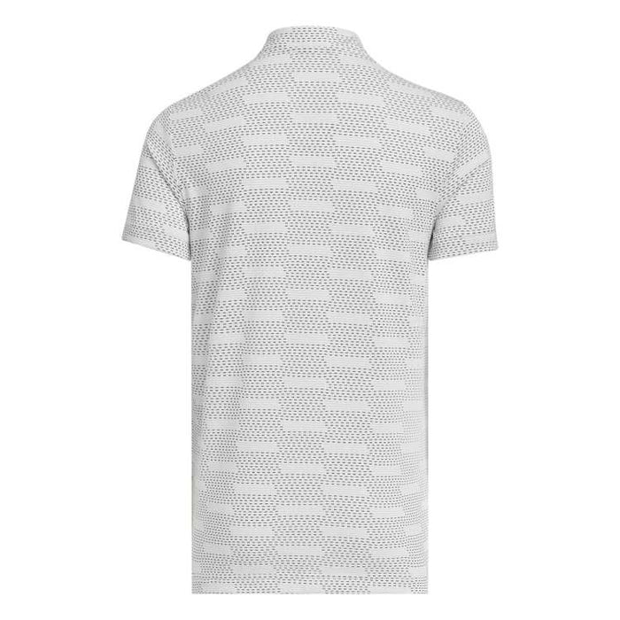 adidas Junior Jacquard Golf Polo - White Back View