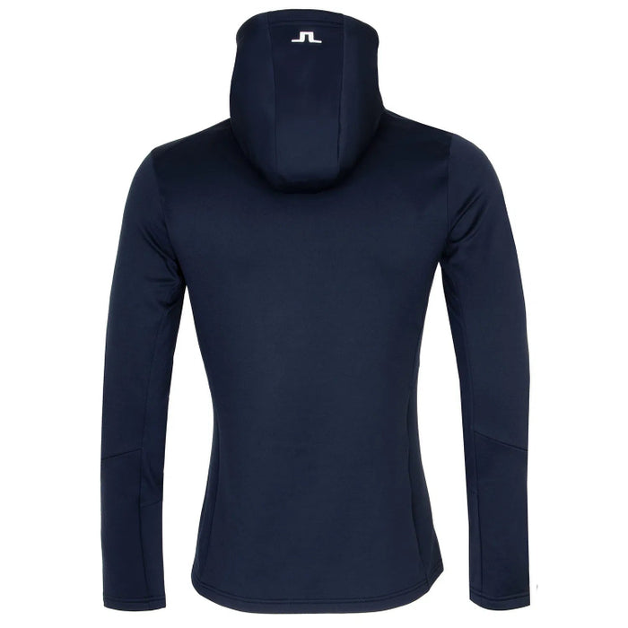 J Lindeberg Aerial Zip Neck Hoodie - Navy