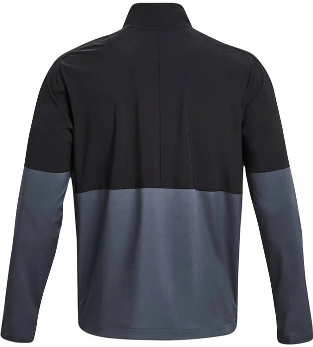 Under Armour Storm Windstrike 1/2 Zip Golf Top - Black / Downpour Gray