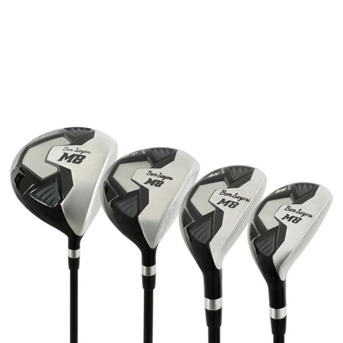 Ben Sayers M8 13-Piece Cart Bag Golf Package Set - Graphite/Steel - Left Handed