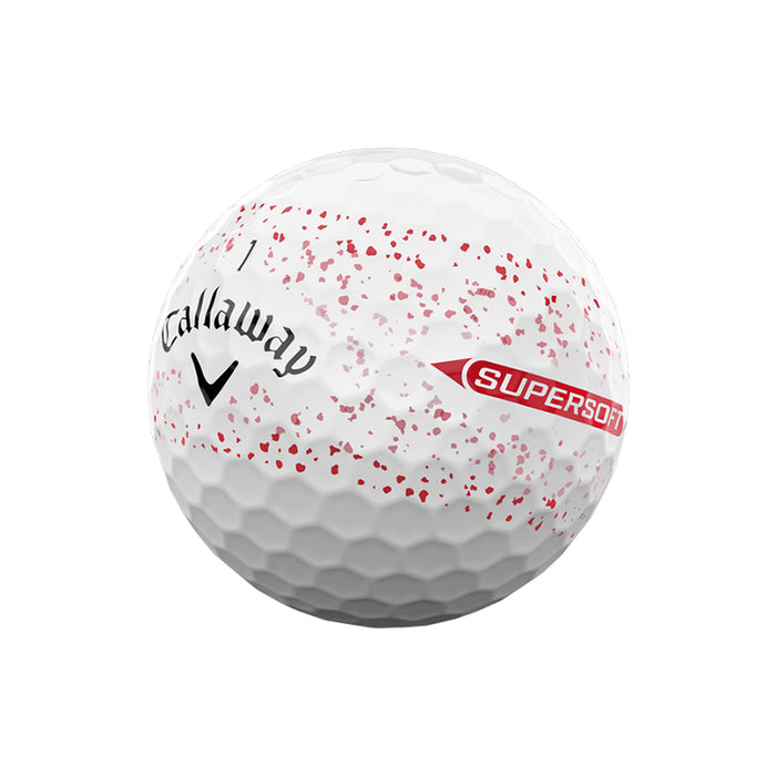 Callaway Supersoft 360 Splatter Golf Balls - Red
