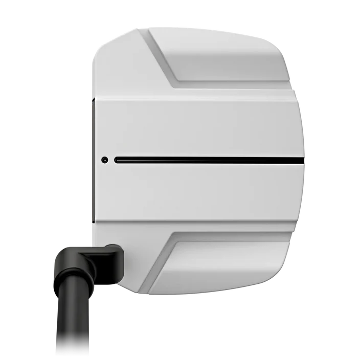 A close-up studio shot of a PING ally blue head with a black center line and a black shaft, shown against a plain white background.