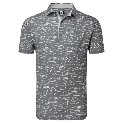 Footjoy Golf Course Doodle Golf Polo Shirt