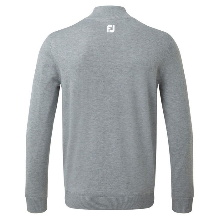 Footjoy Woolblend Lined 1/2 Zip Golf Sweater - Heather Grey