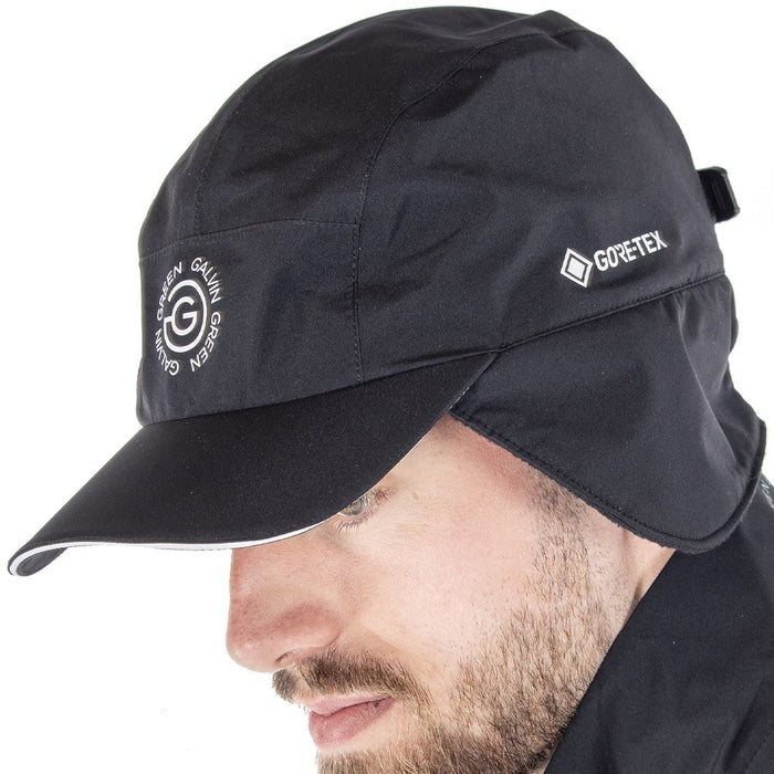 Galvin Green Arnie Goretex Waterproof Golf Hat - Black