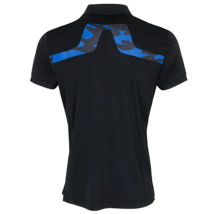 J Lindeberg KV Print Golf Polo Shirt - Black