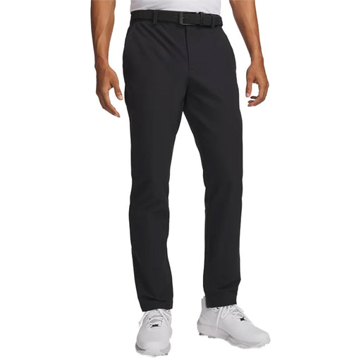 Black Under armour golf trousers viewed from the front