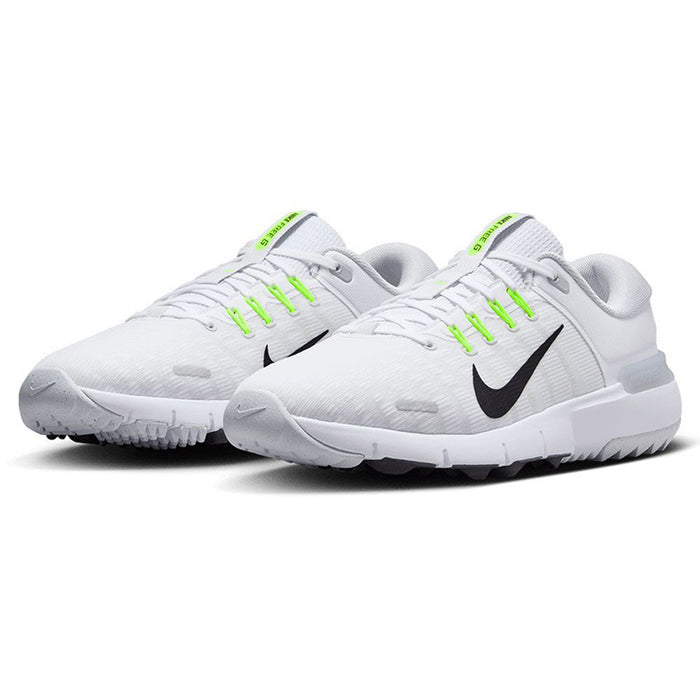 Nike Free Golf Shoes - White/Black/Pure Platinum