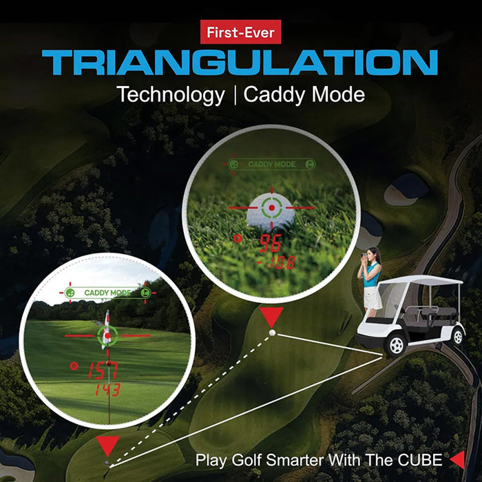 CaddyTalk Cube Rangefinder - White Pouch