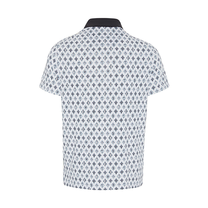 Penguin All Over Atomic Cocktail Golf Polo Shirt -White/Black
