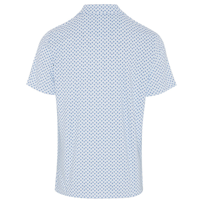 Penguin Retro Geo Print Golf Polo Shirt - Nebulas