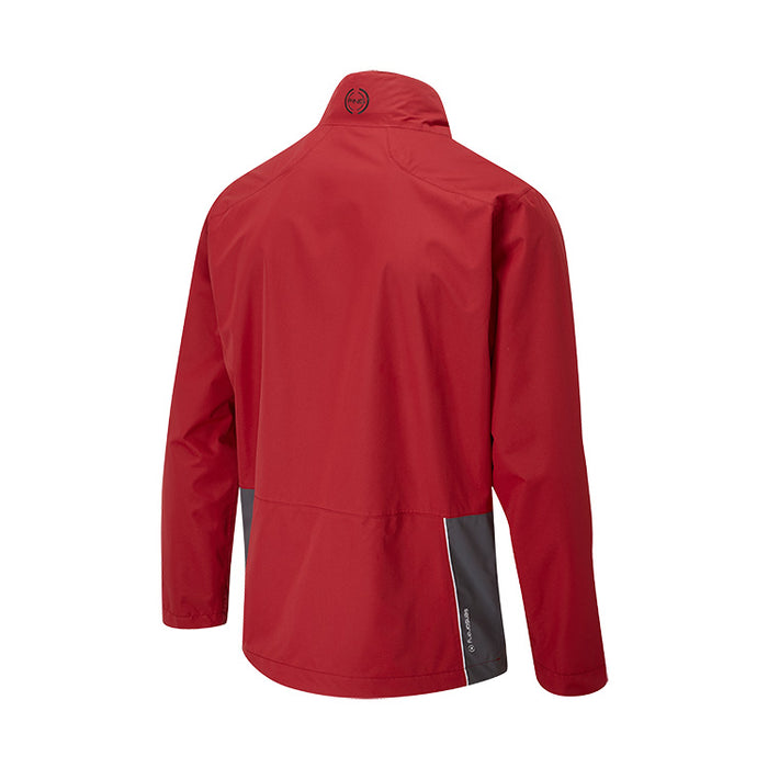 Ping Sensordry Waterproof Golf Jacket - Firebrick/Asphalt