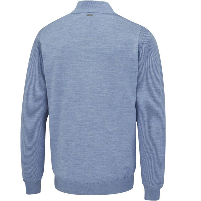 Ping Croy Lined 1/2 Zip Golf Pullover - Stone Blue Marl