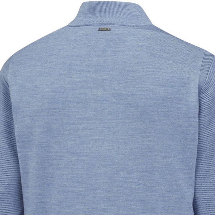 Ping Croy Lined 1/2 Zip Golf Pullover - Stone Blue Marl