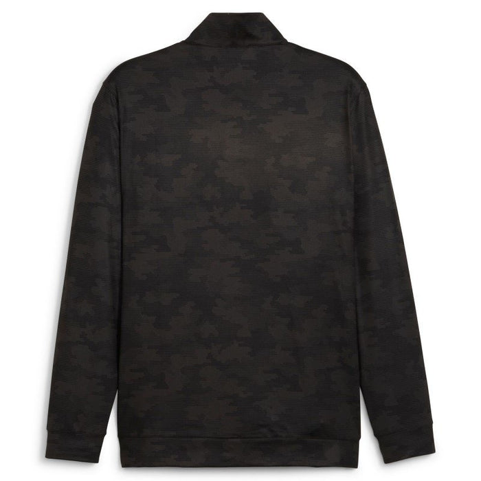 Puma Cloudspun Camo 1/4 Zip Golf Pullover - Black