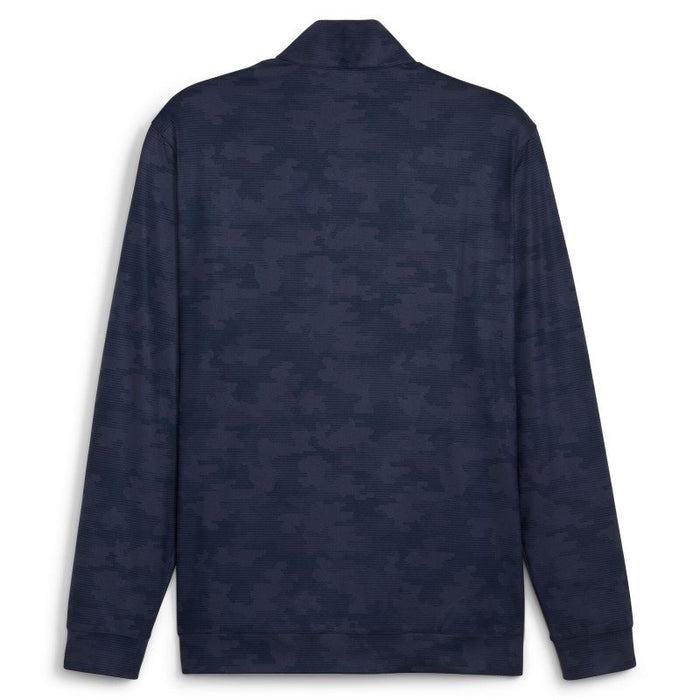 Puma Cloudspun Camo 1/4 Zip Golf Pullover - Deep Navy