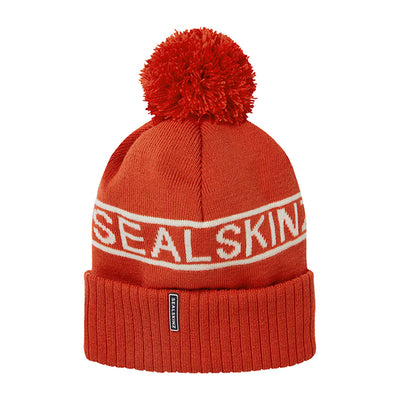 Sealskinz Heacham Waterproof Cold Weather Icon Bobble Hat - Orange