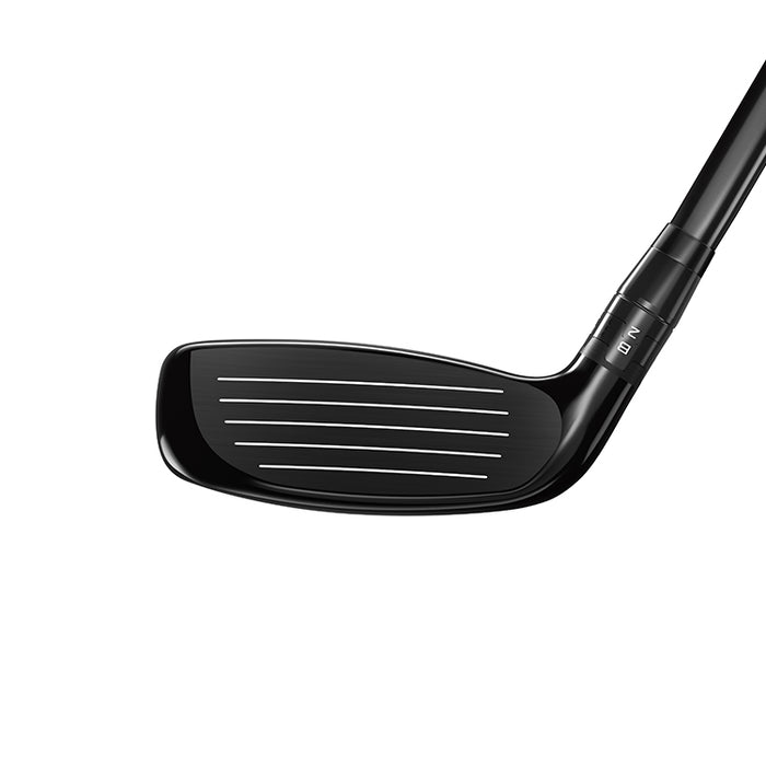A black Titleist GT3 golf hybrid face
