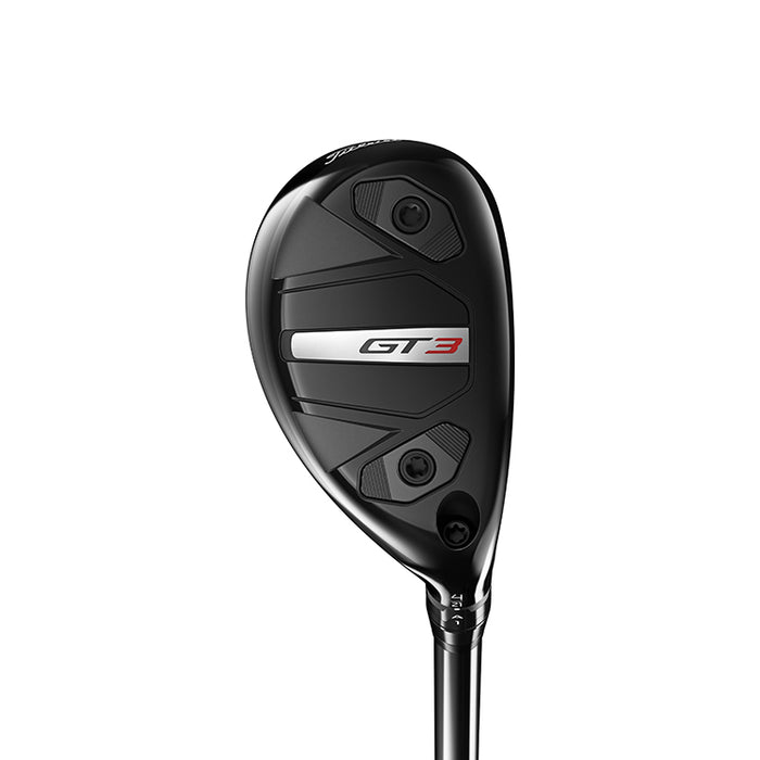 view from the sole of a Titleist GT3 golf hybrid