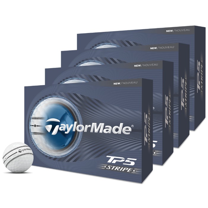 TaylorMade TP5 Stripe Golf Balls - 4 For 3