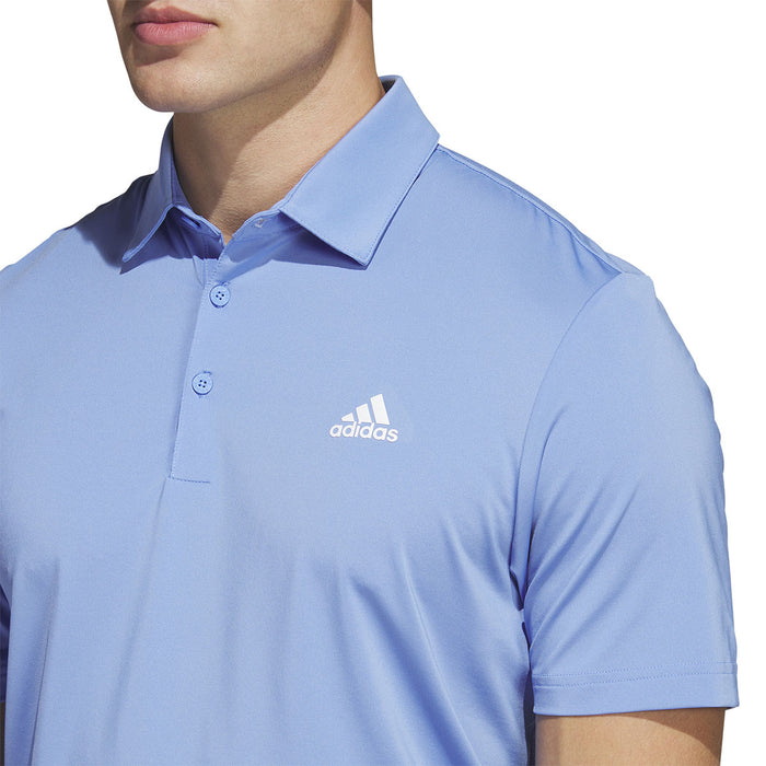 adidas Ultimate 365 Solid Left Chest Golf Polo Shirt - Blue Fusion