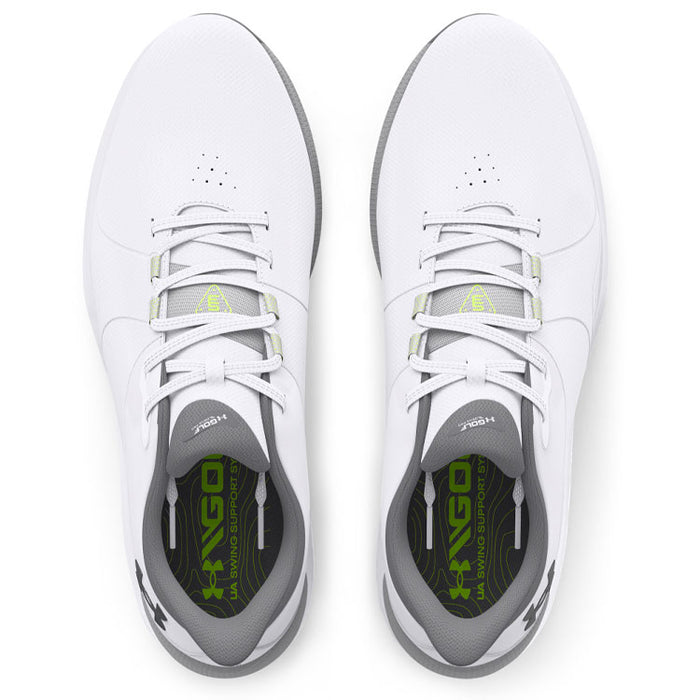 Under Armour Drive Pro SL Golf Shoes - White/Metallic Gun Metal