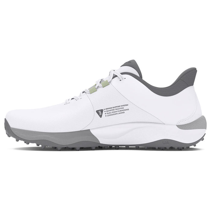 Under Armour Drive Pro SL Golf Shoes - White/Metallic Gun Metal