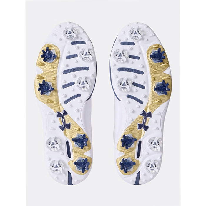 Under Armour Drive Pro Golf Shoes - White/Grey/Gold
