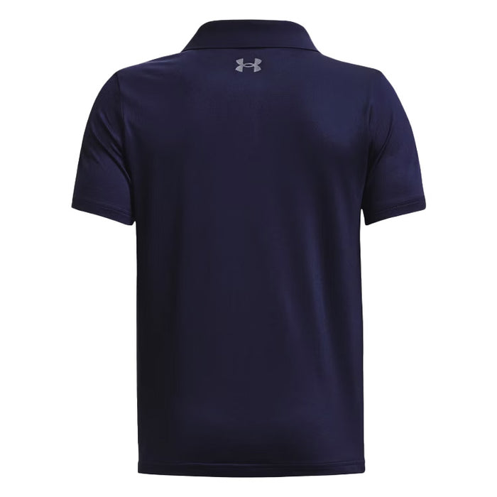 Under Armour Boys Matchplay Golf Polo Shirt - Navy/Grey