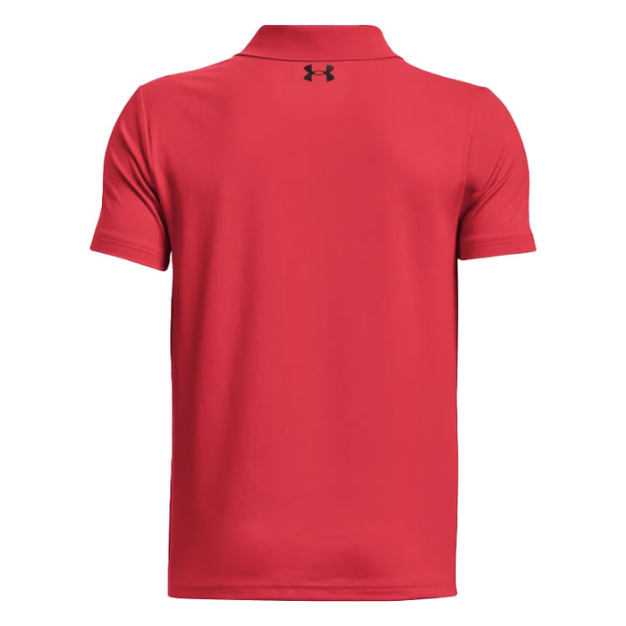 Under Armour Boys Matchplay Golf Polo Shirt - Red/Black