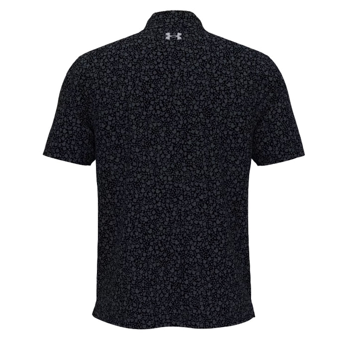 Under Armour Playoff 3.0 Printed Golf Polo Shirt -  Navy/Grey