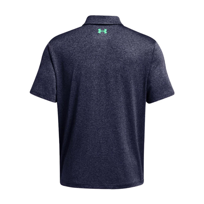 Under Armour Playoff 3.0 Stripe Golf Polo Shirt - Navy/Green