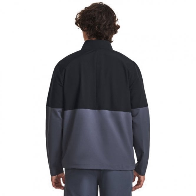 Under Armour Storm Windstrike 1/2 Zip Golf Top - Black / Downpour Gray
