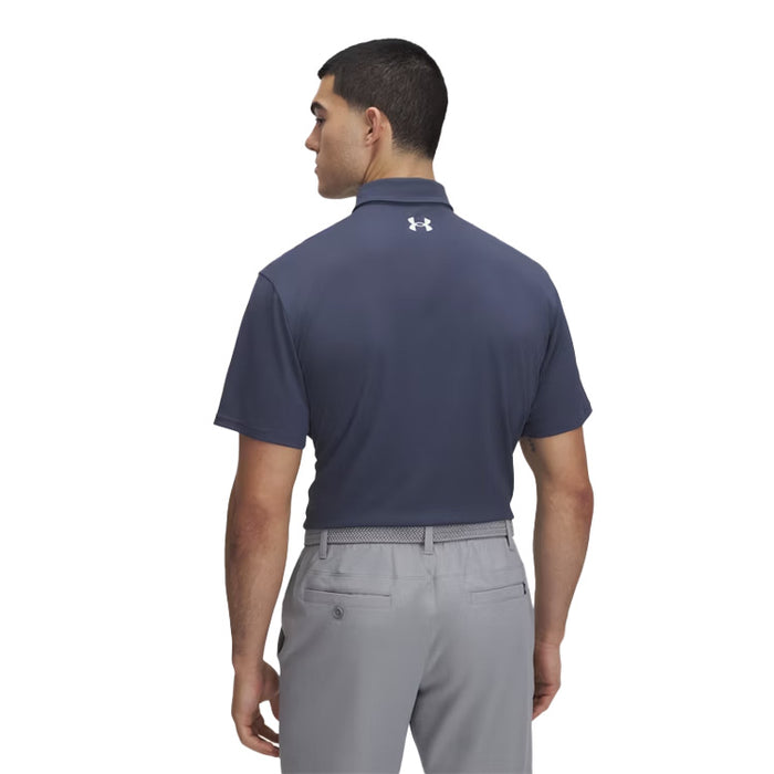 Under Armour T2G Pique Golf Polo Shirt - Grey/White