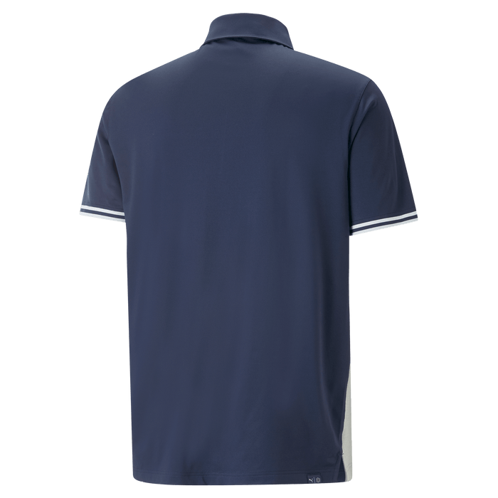 Puma Mattr Track Golf Polo Shirt - Navy Blazer/High Rise Heather