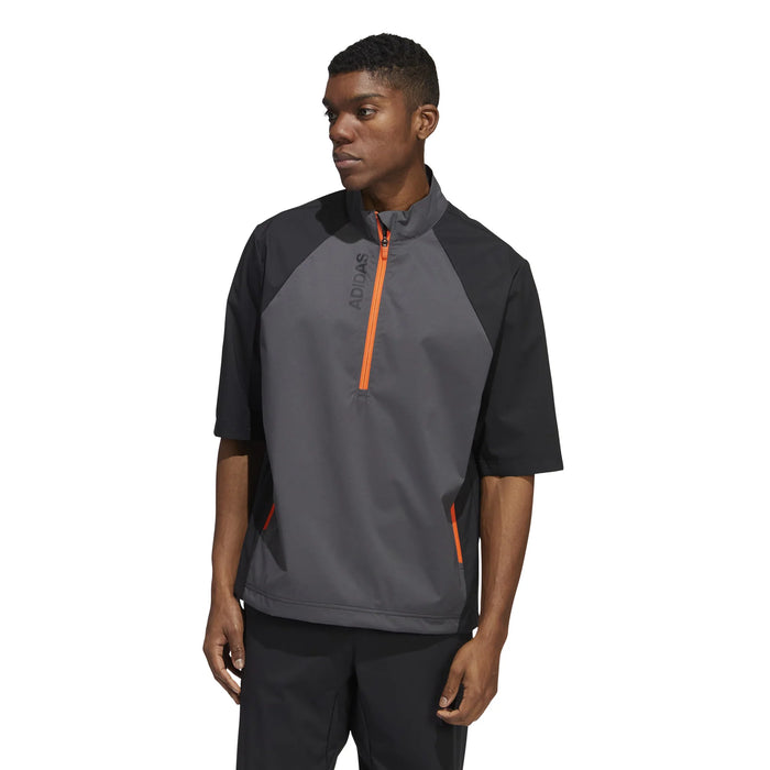 adidas Provisional Short Sleeve Golf Jacket - Black