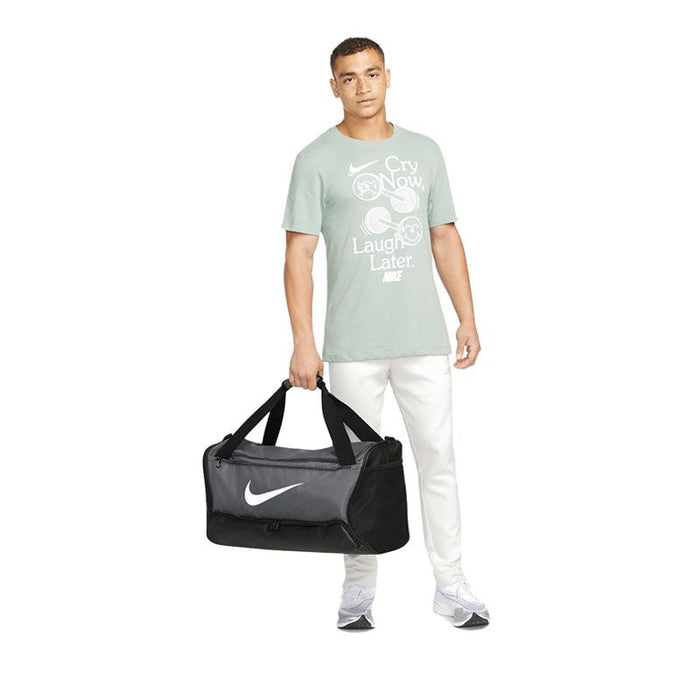 NIKE Brasilia 9.5 Holdall Duffle Bag - Iron Grey/Black/White