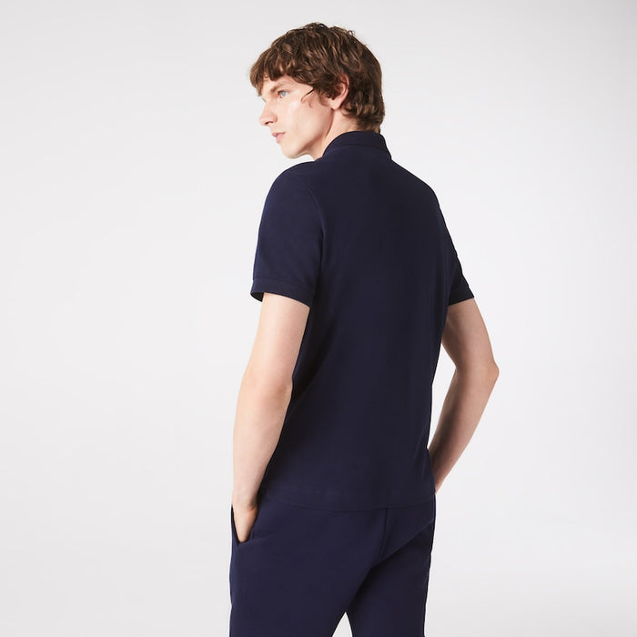 Lacoste Smart Paris Stretch Cotton Pique Polo Shirt - Navy